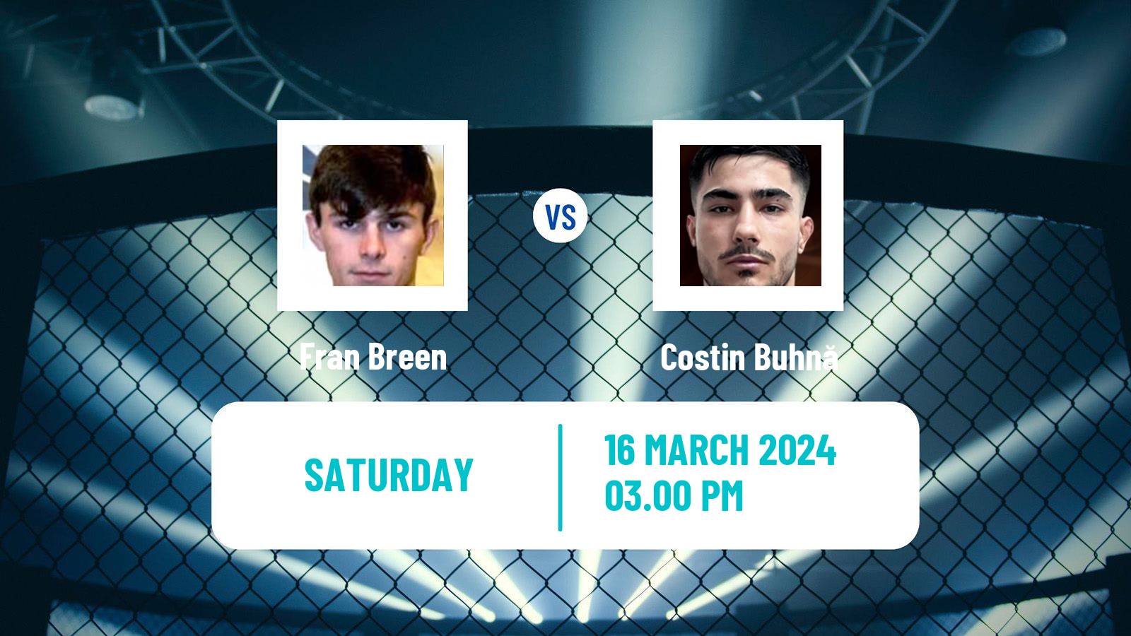 MMA Flyweight Cage Warriors Men Fran Breen - Costin Buhnă