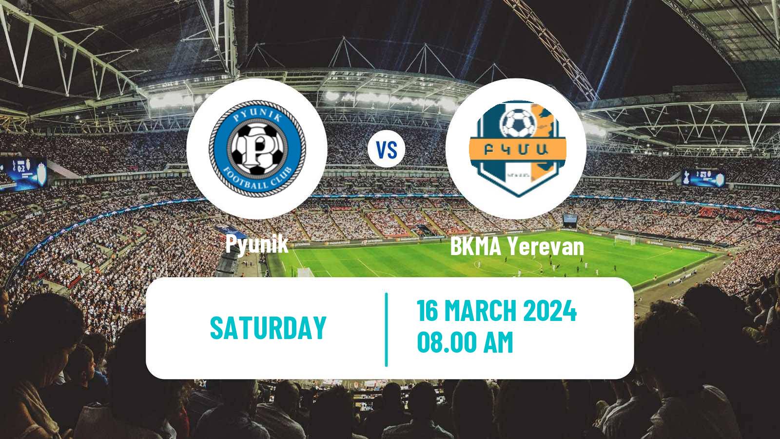 Soccer Armenian Premier League Pyunik - BKMA Yerevan
