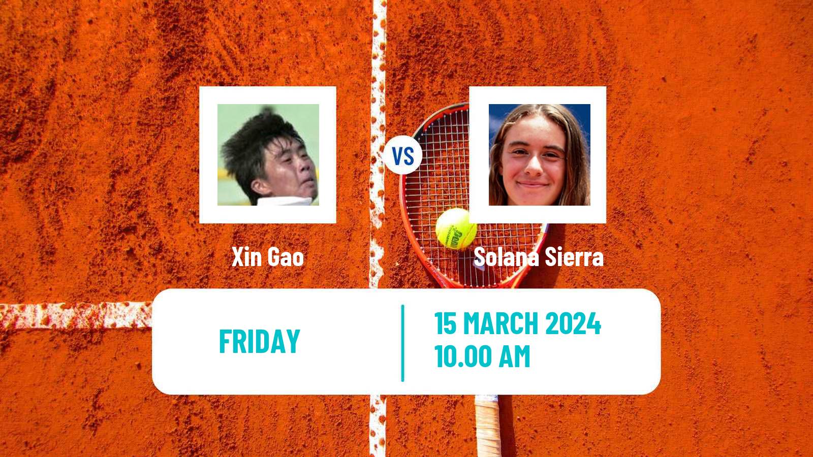 Tennis ITF W35 Santo Domingo 2 Women Xin Gao - Solana Sierra