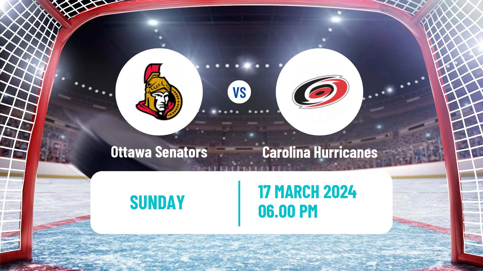 Hockey NHL Ottawa Senators - Carolina Hurricanes