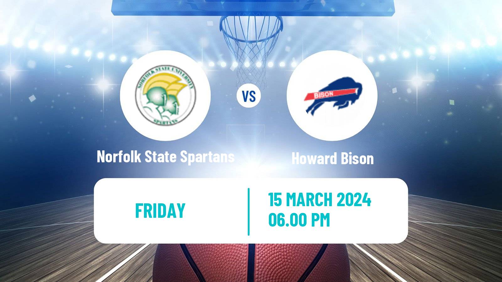 Basketball NCAA College Basketball Norfolk State Spartans - Howard Bison