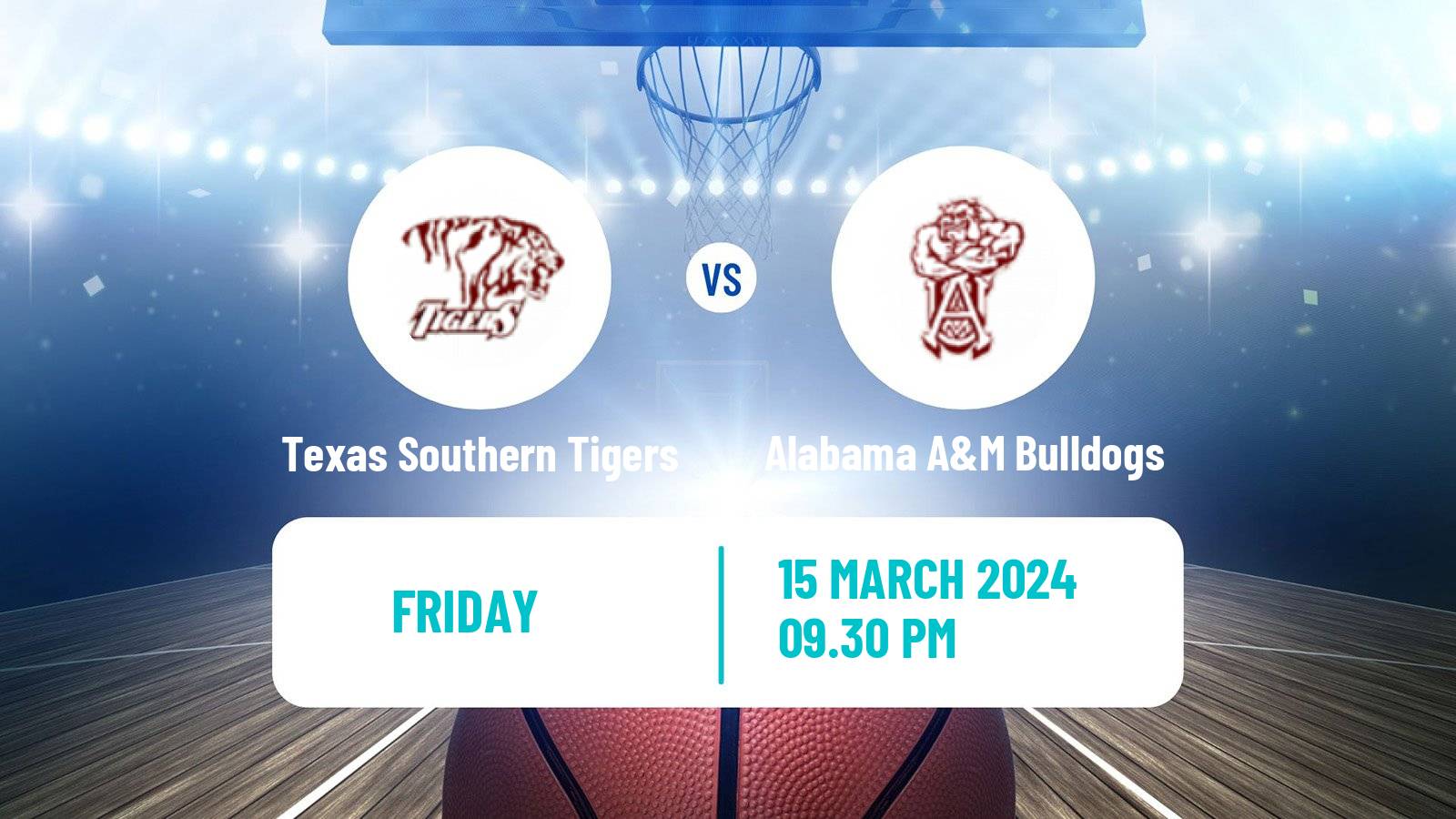 Basketball NCAA College Basketball Texas Southern Tigers - Alabama A&M Bulldogs