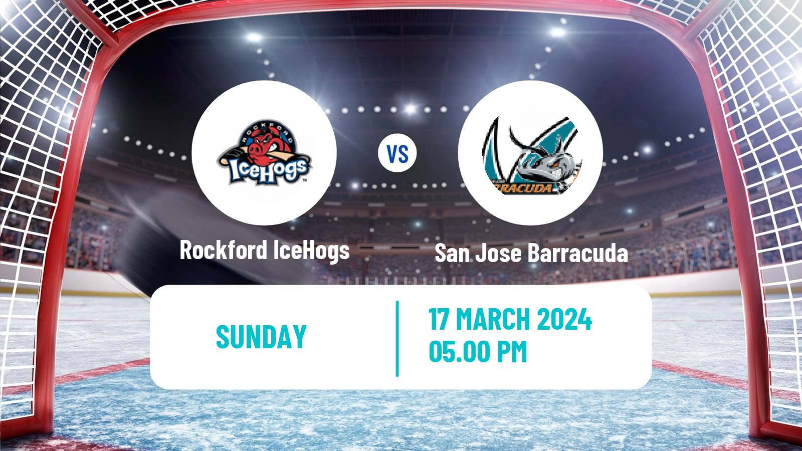 Hockey AHL Rockford IceHogs - San Jose Barracuda