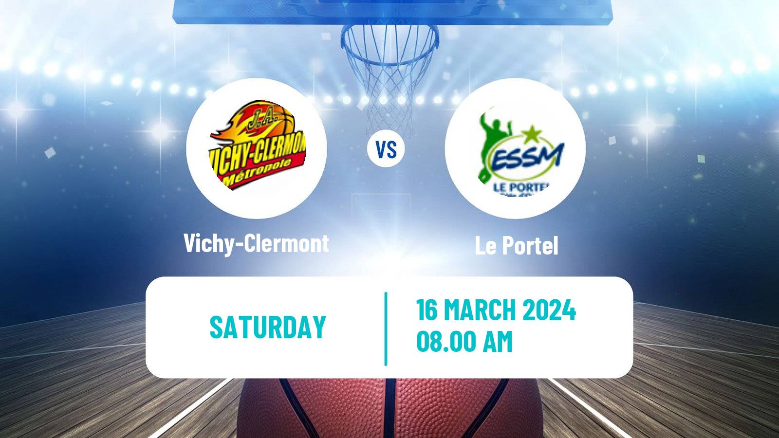 Basketball French Cup Basketball Vichy-Clermont - Le Portel