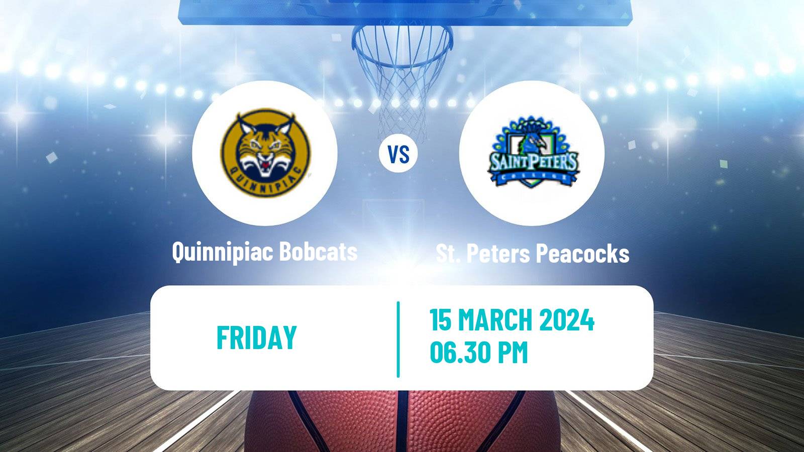 Basketball NCAA College Basketball Quinnipiac Bobcats - St. Peters Peacocks