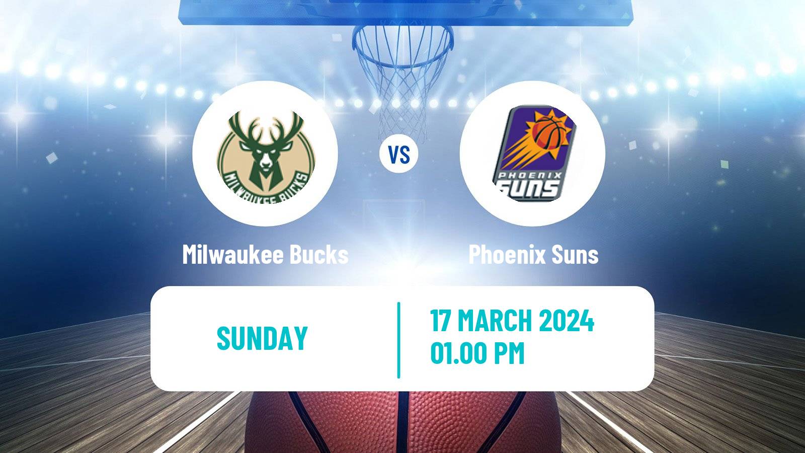 Basketball NBA Milwaukee Bucks - Phoenix Suns