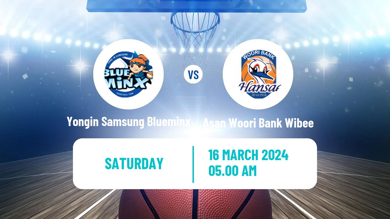 Basketball WKBL Yongin Samsung Blueminx - Asan Woori Bank Wibee