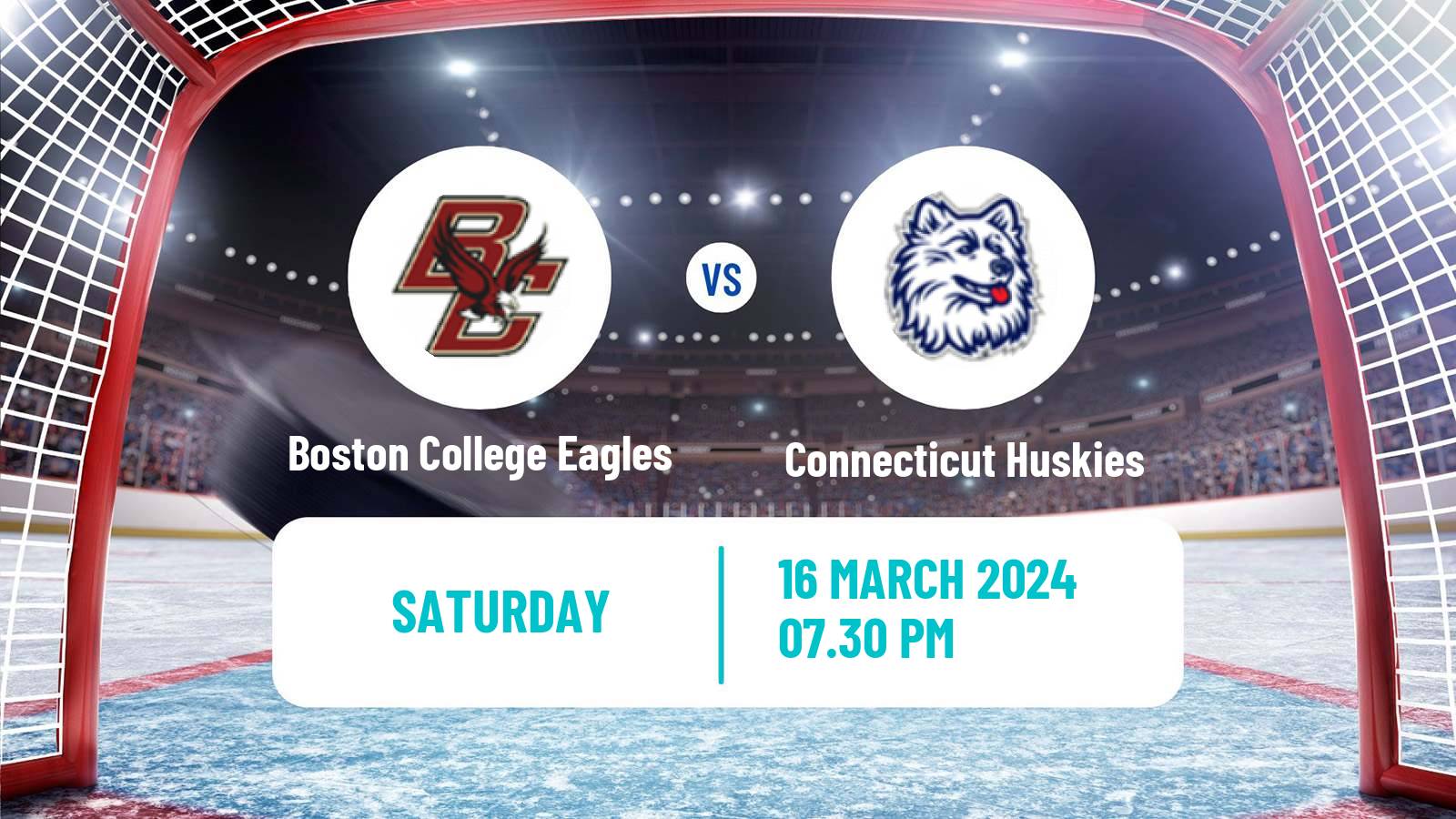 Hockey NCAA Hockey Boston College Eagles - Connecticut Huskies