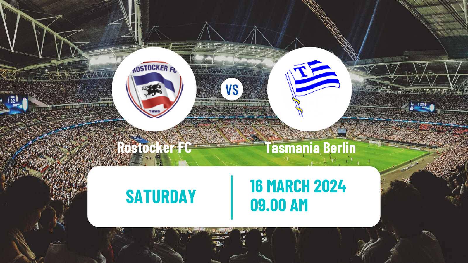 Soccer German Oberliga NOFV-Nord Rostocker FC - Tasmania Berlin