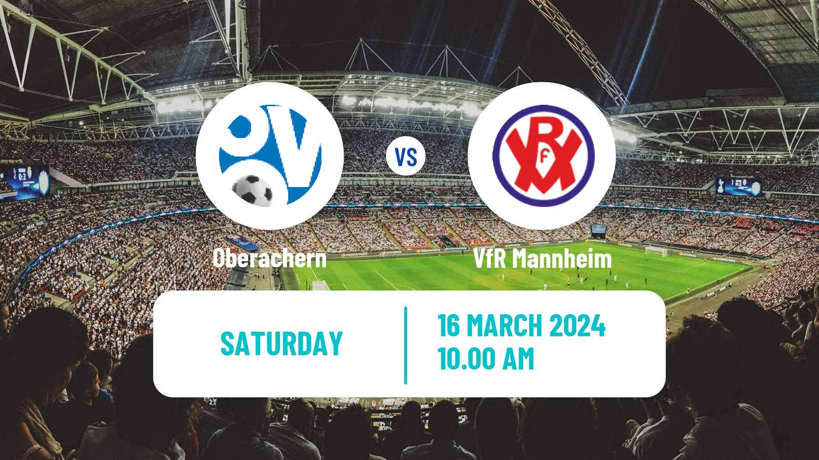 Soccer German Oberliga Baden-Württemberg Oberachern - VfR Mannheim