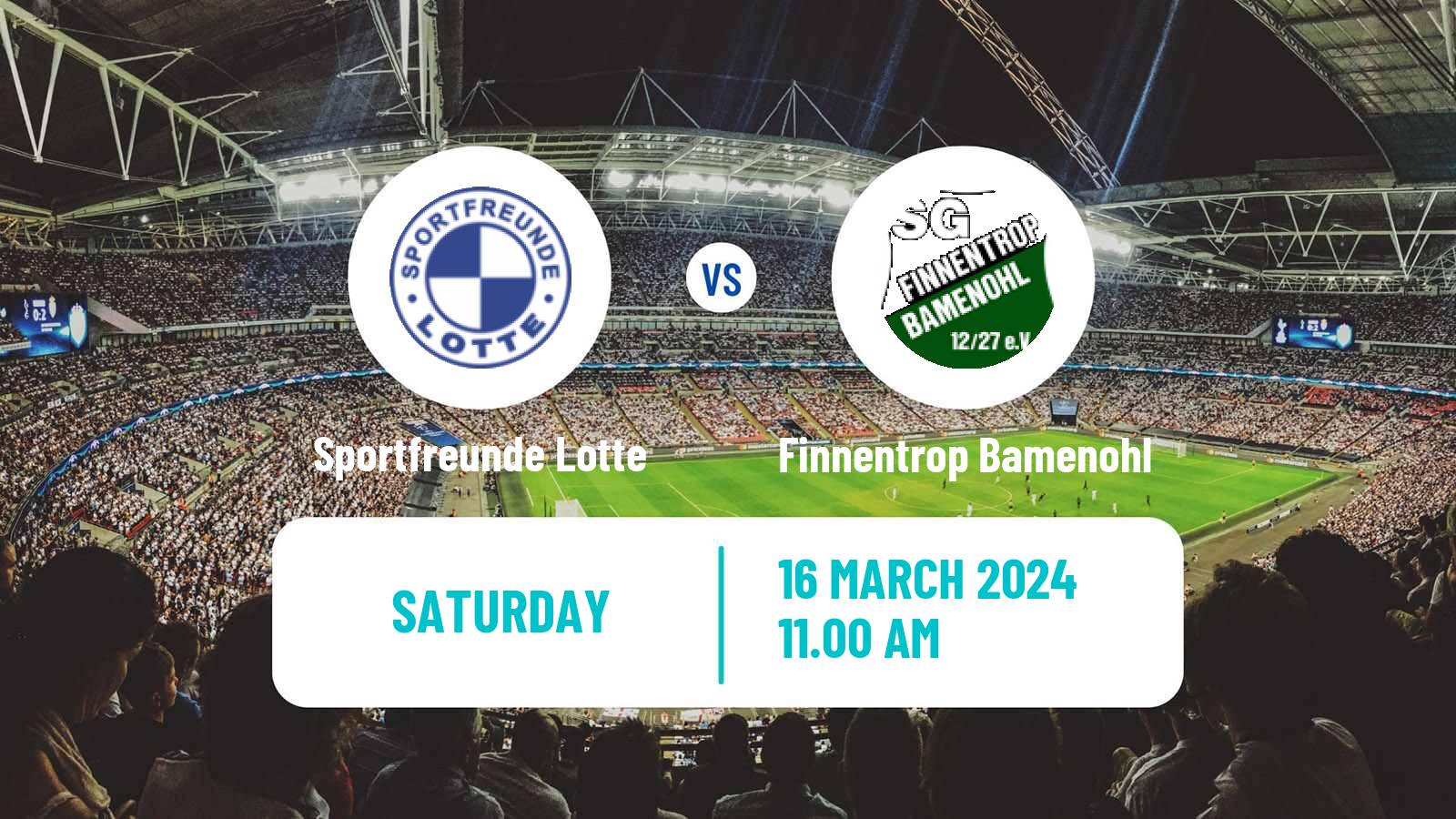Soccer German Oberliga Westfalen Sportfreunde Lotte - Finnentrop Bamenohl