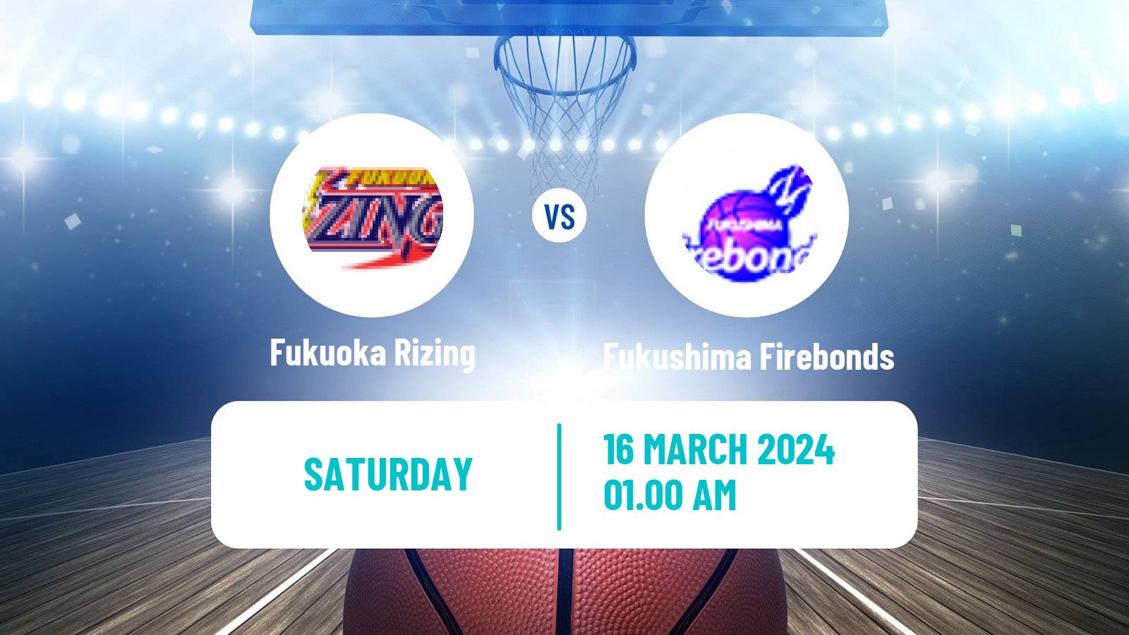 Basketball Japan B2 League Basketball Fukuoka Rizing - Fukushima Firebonds
