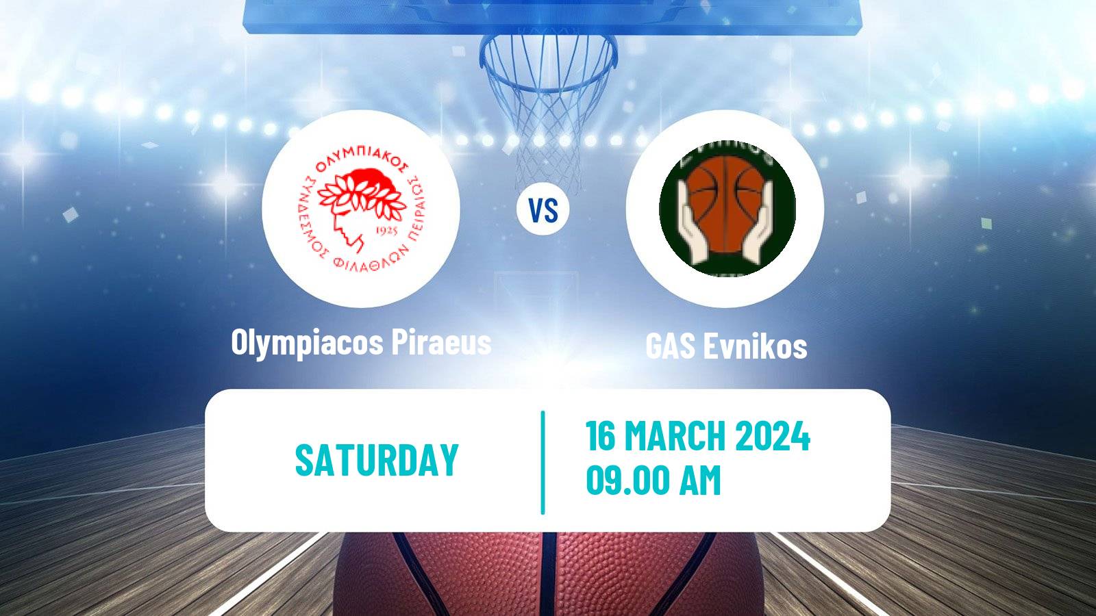 Basketball Greek Basket League A1 Women Olympiacos Piraeus - GAS Evnikos