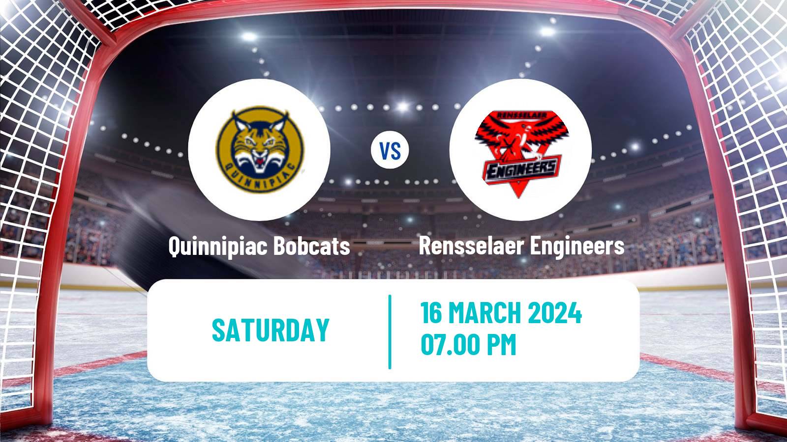 Hockey NCAA Hockey Quinnipiac Bobcats - Rensselaer Engineers