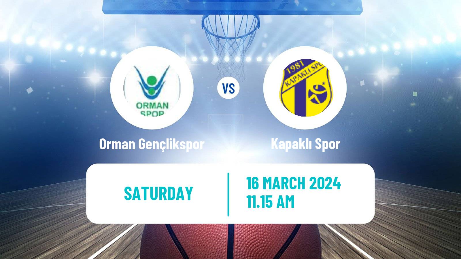 Basketball Turkish TBL Orman Gençlikspor - Kapaklı Spor