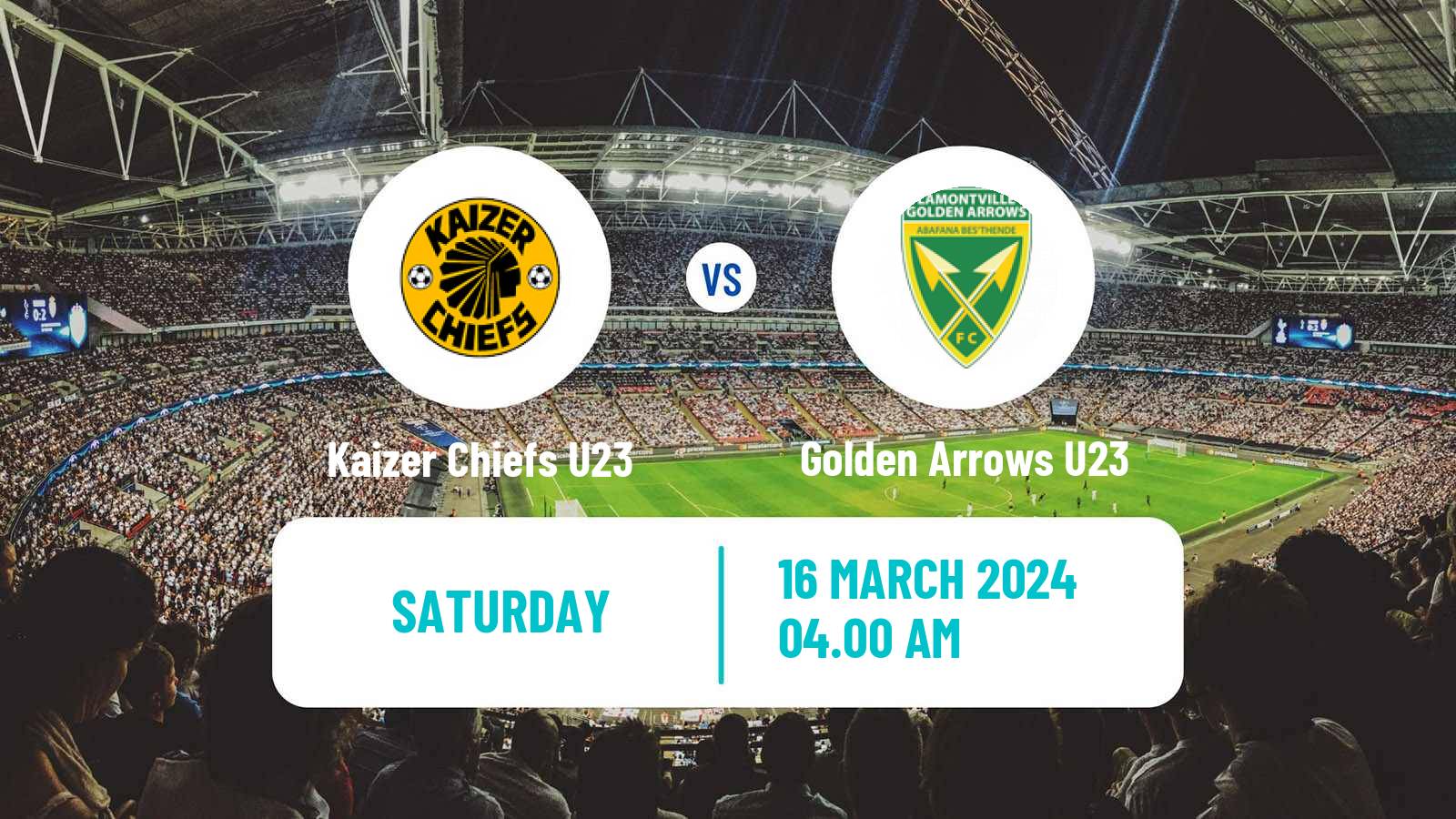 Soccer South African Diski Challenge Kaizer Chiefs U23 - Golden Arrows U23