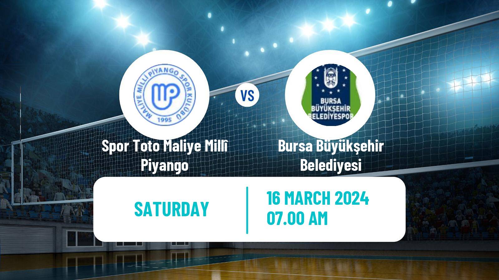 Volleyball Turkish Efeler Ligi Volleyball Spor Toto Maliye Millî Piyango - Bursa Büyükşehir Belediyesi