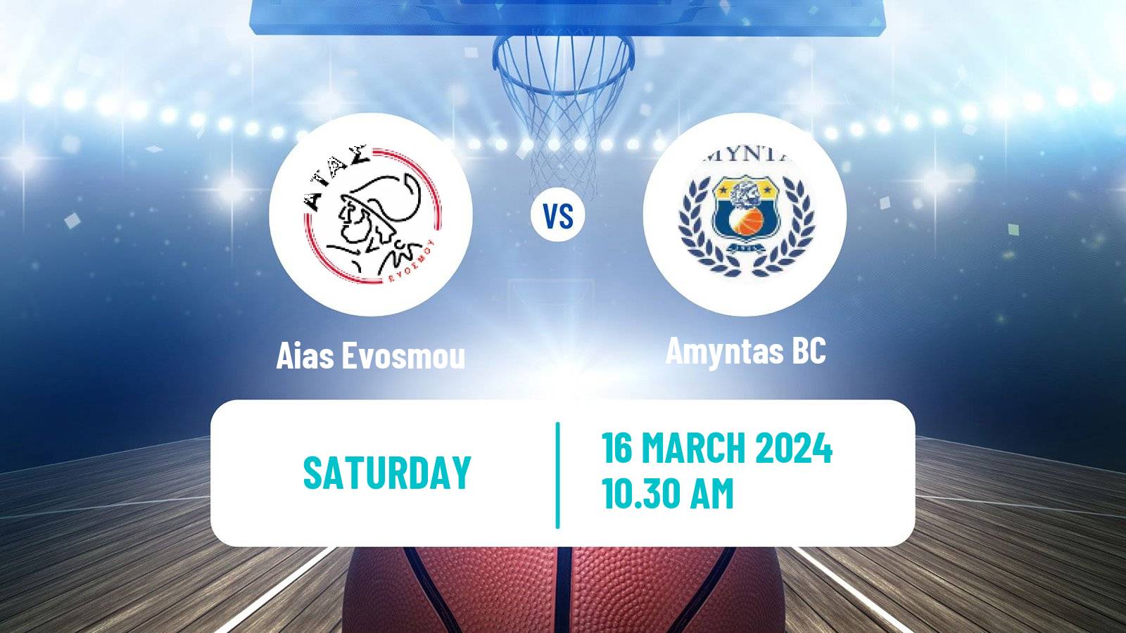 Basketball Greek Elite League Basketball Aias Evosmou - Amyntas