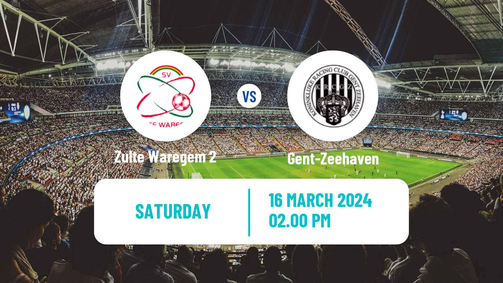 Soccer Belgian Second Amateur Division Group A Zulte Waregem 2 - Gent-Zeehaven