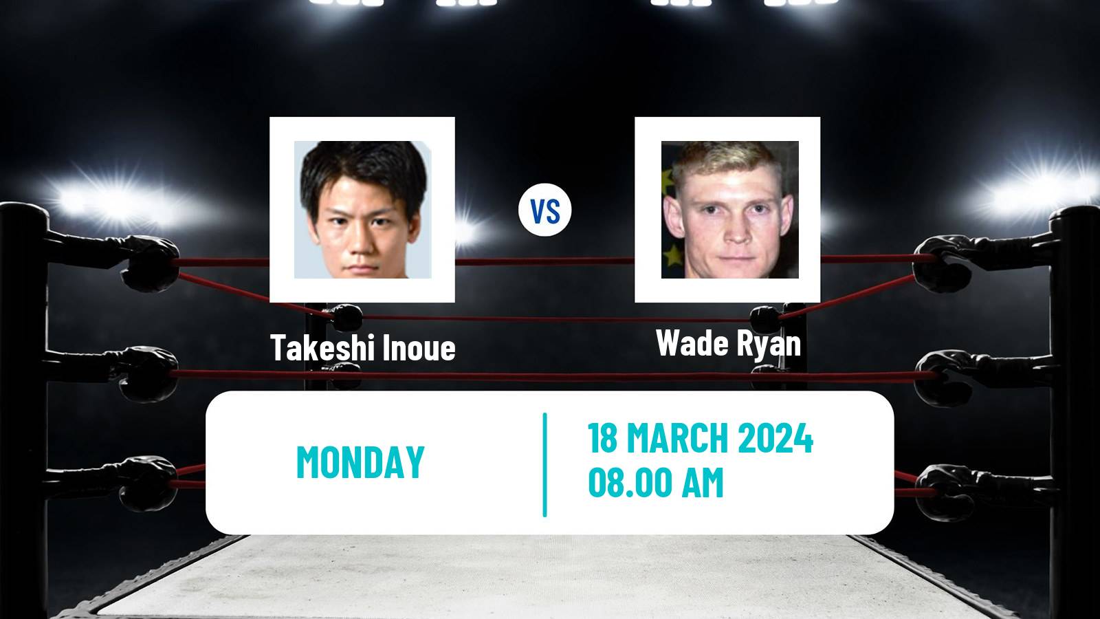 Boxing Super Welterweight Opbf WBO Asia Pacific Titles Men Takeshi Inoue - Wade Ryan