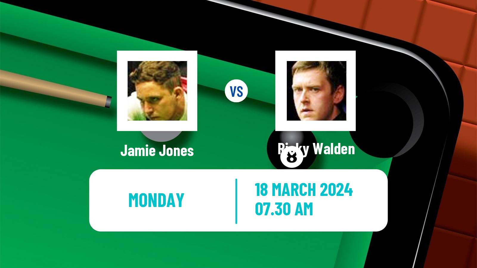 Snooker World Open Jamie Jones - Ricky Walden