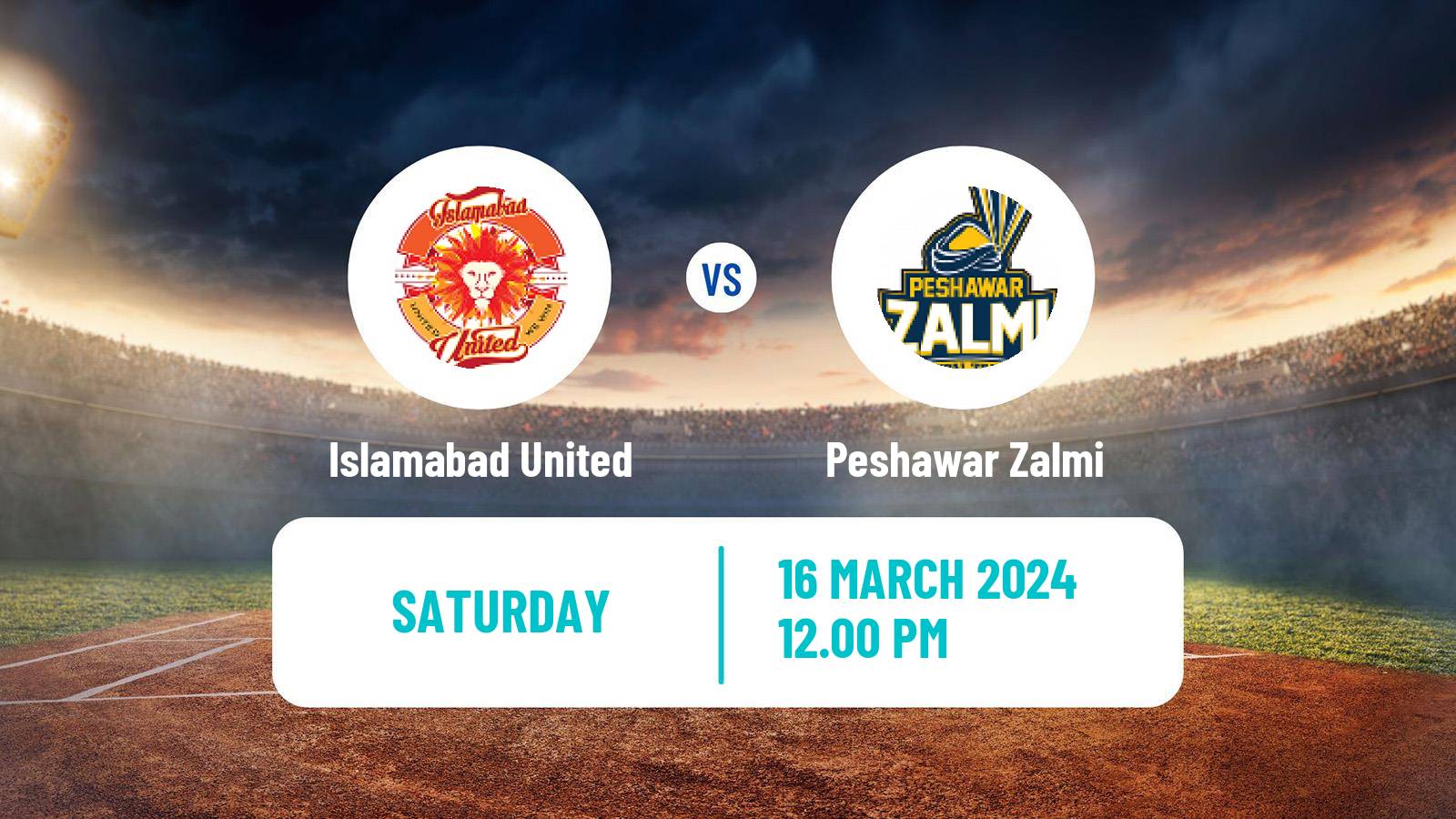 Cricket Pakistan Super League Cricket Islamabad United - Peshawar Zalmi