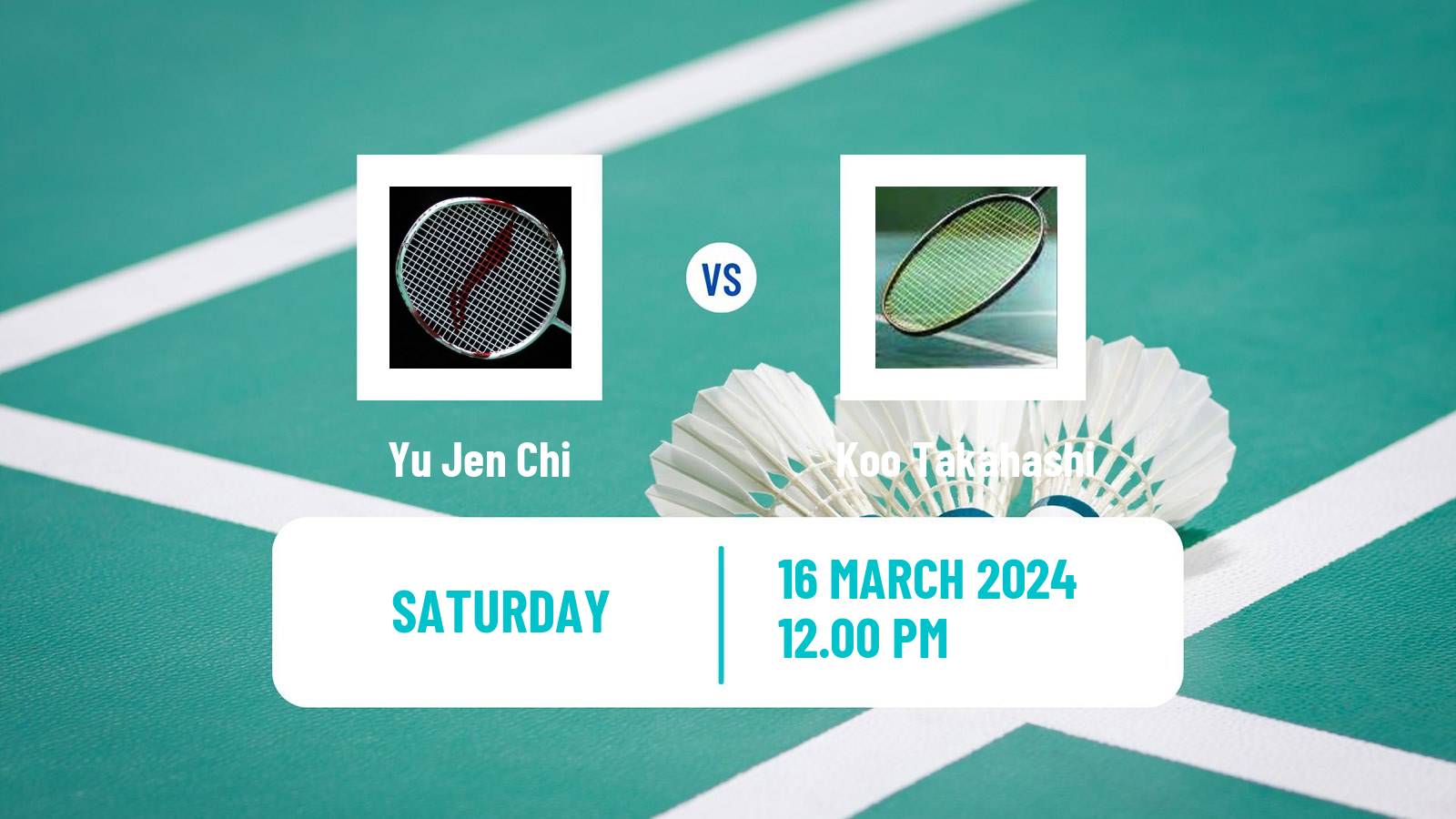 Badminton BWF World Tour Orleans Masters Men Yu Jen Chi - Koo Takahashi