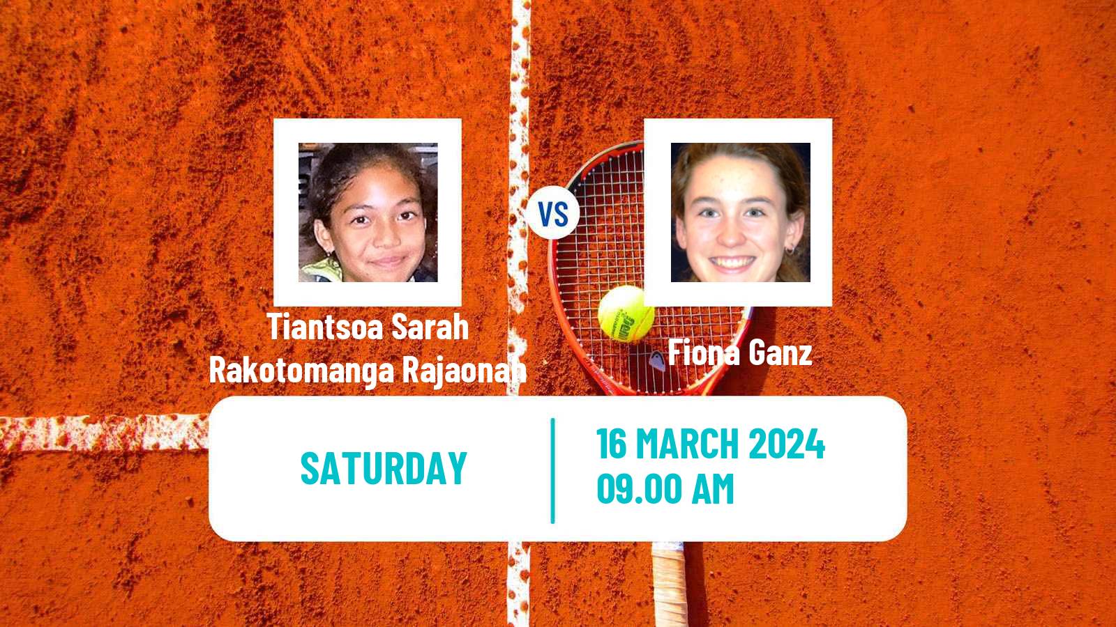 Tennis ITF W15 Gonesse Women Tiantsoa Sarah Rakotomanga Rajaonah - Fiona Ganz