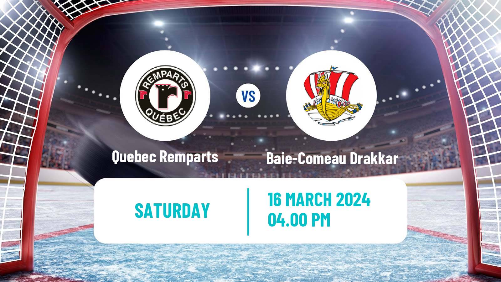 Hockey QMJHL Quebec Remparts - Baie-Comeau Drakkar