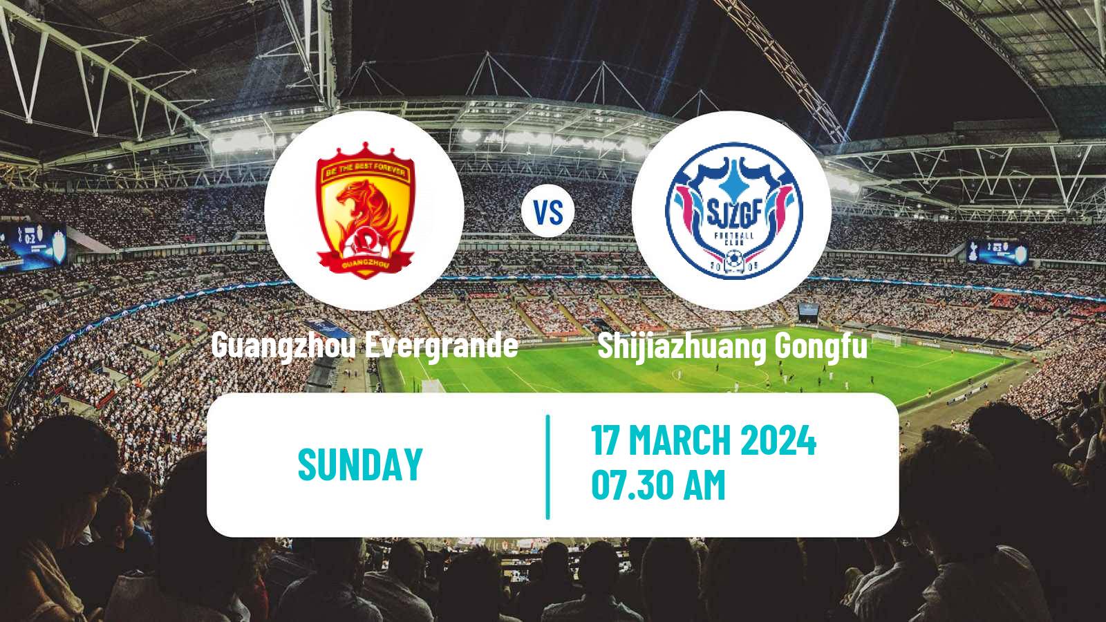 Soccer Chinese Jia League Guangzhou Evergrande - Shijiazhuang Gongfu