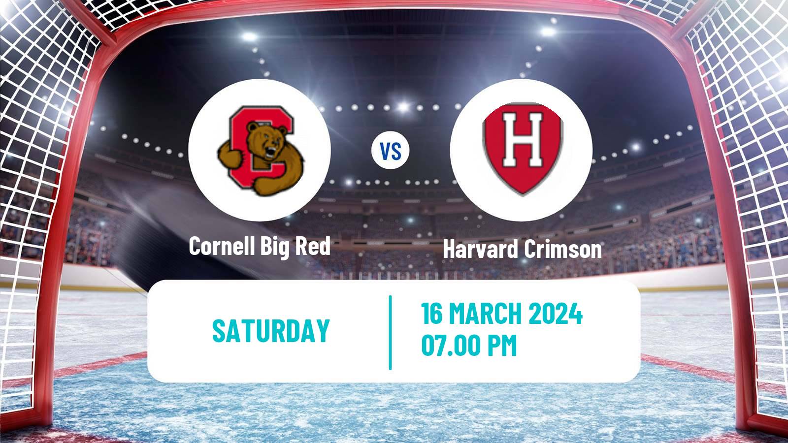 Hockey NCAA Hockey Cornell Big Red - Harvard Crimson