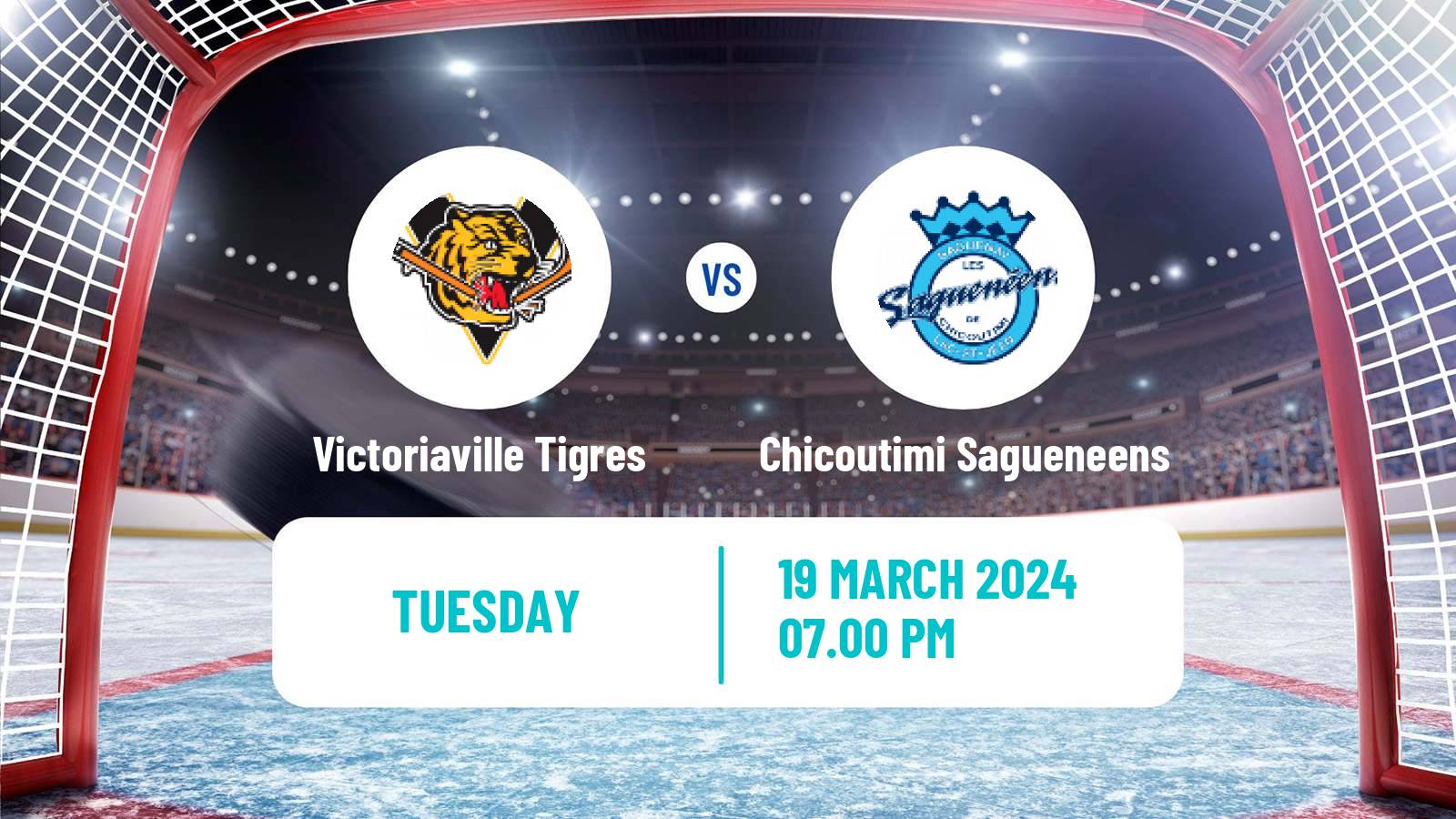 Hockey QMJHL Victoriaville Tigres - Chicoutimi Sagueneens