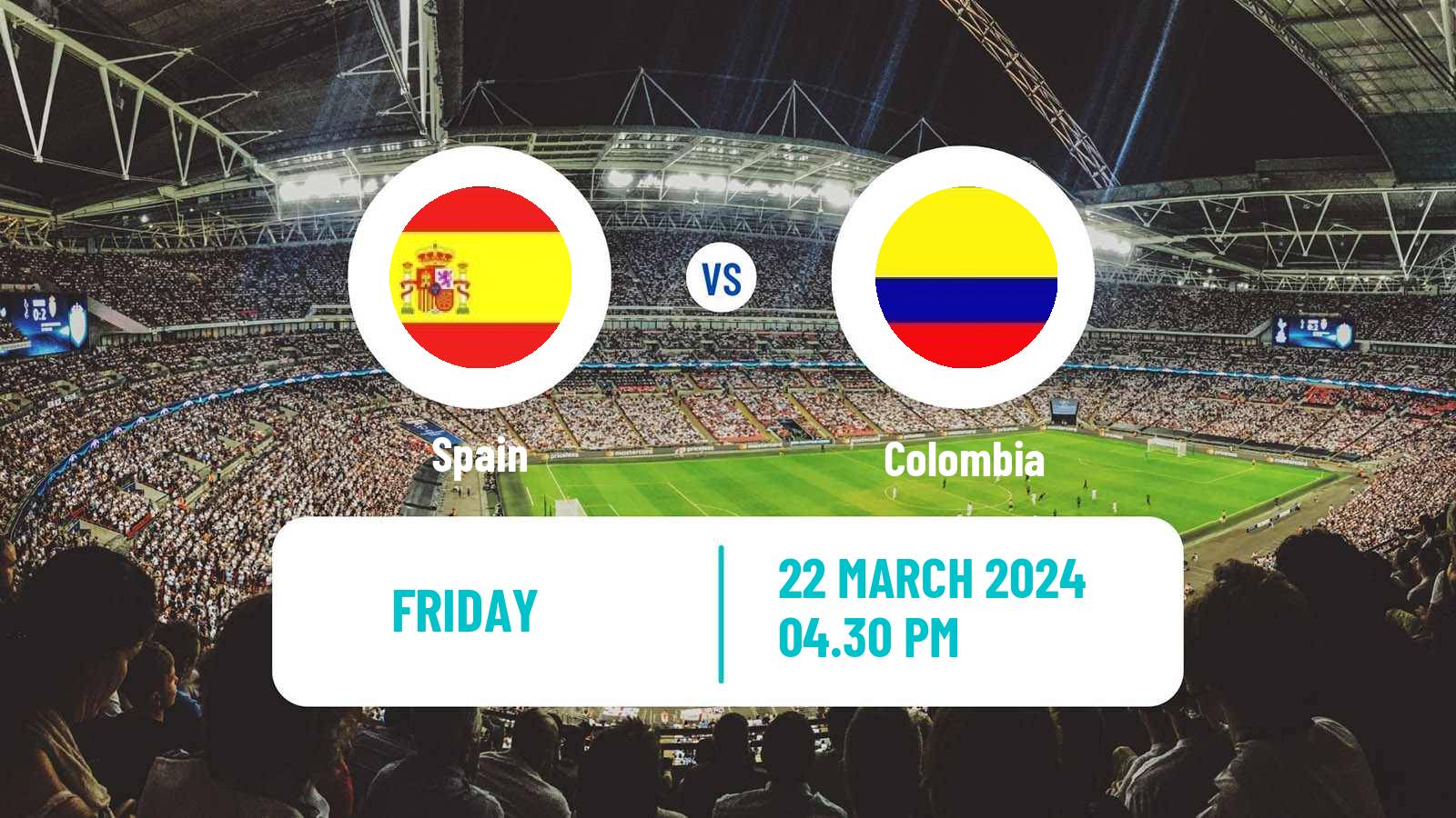 Soccer Friendly Spain - Colombia