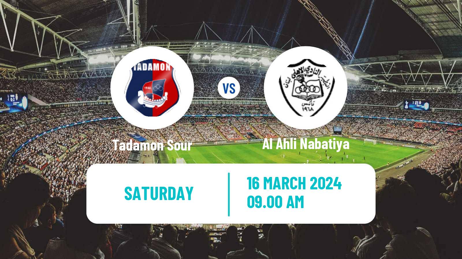 Soccer Lebanese Premier League Tadamon Sour - Al Ahli Nabatiya