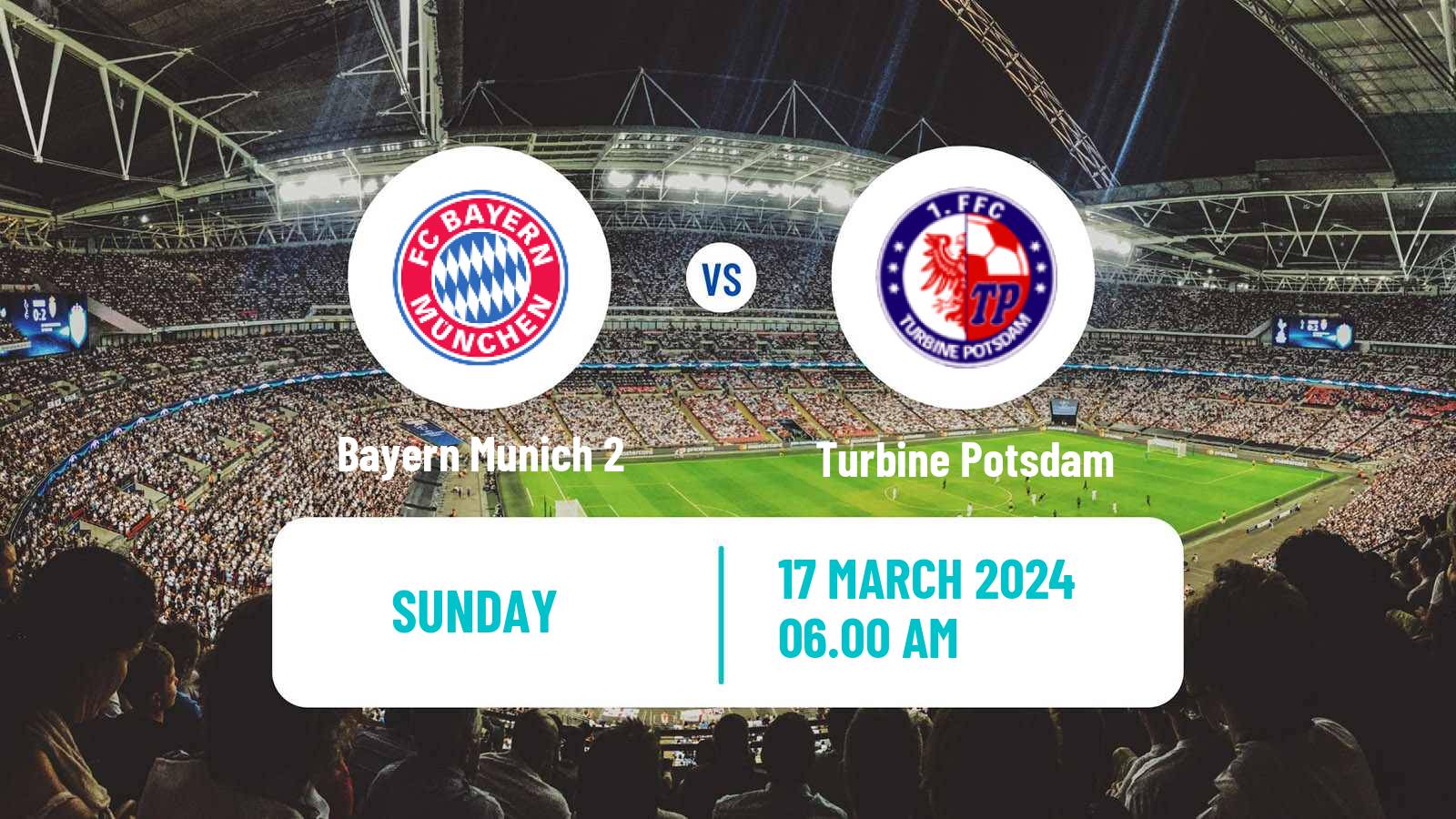 Soccer German 2 Bundesliga Women Bayern Munich 2 - Turbine Potsdam