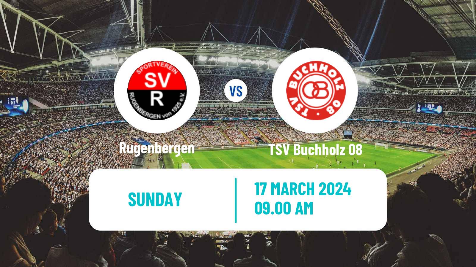 Soccer German Oberliga Hamburg Rugenbergen - TSV Buchholz 08