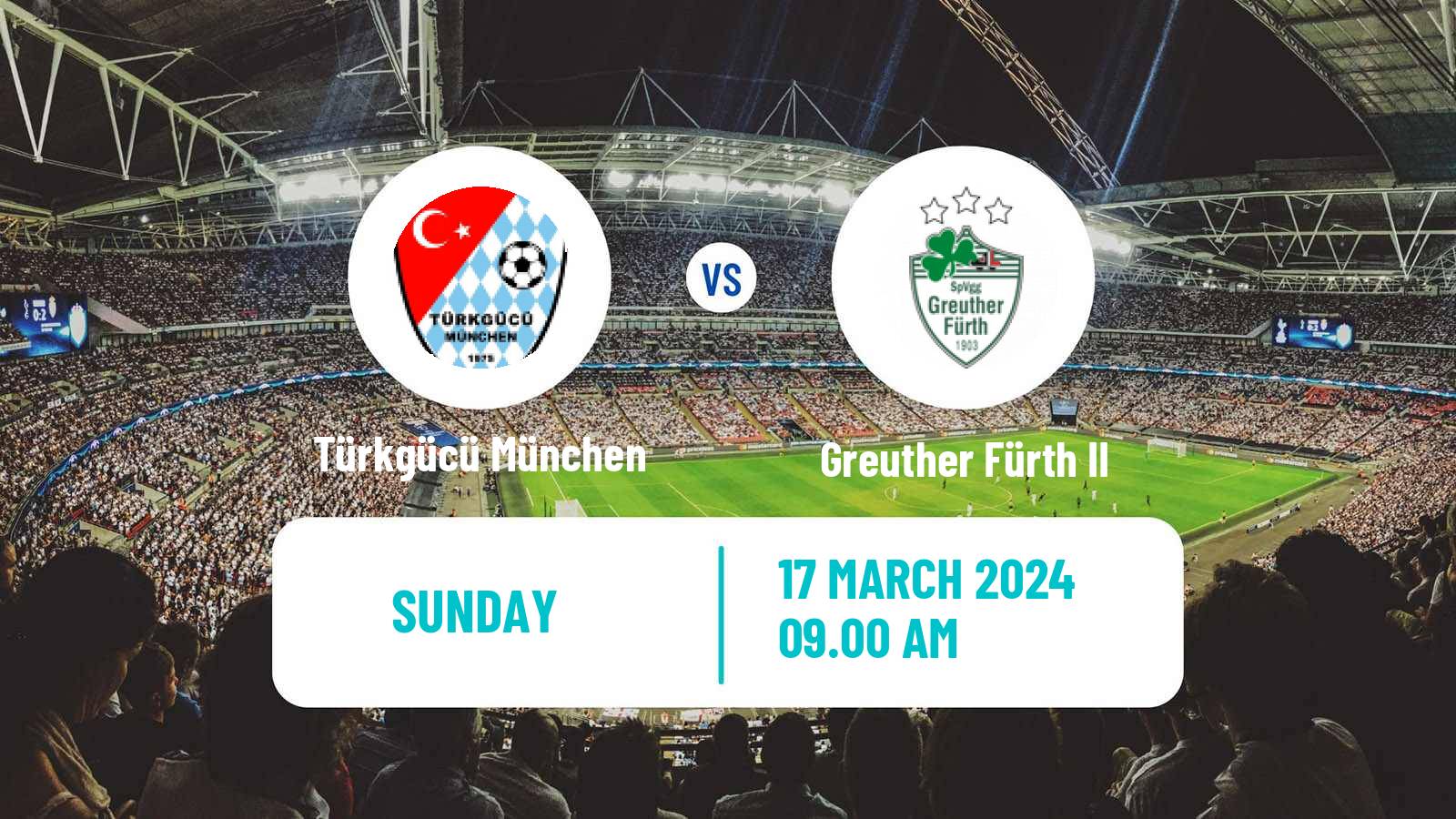 Soccer German Regionalliga Bayern Türkgücü München - Greuther Fürth II