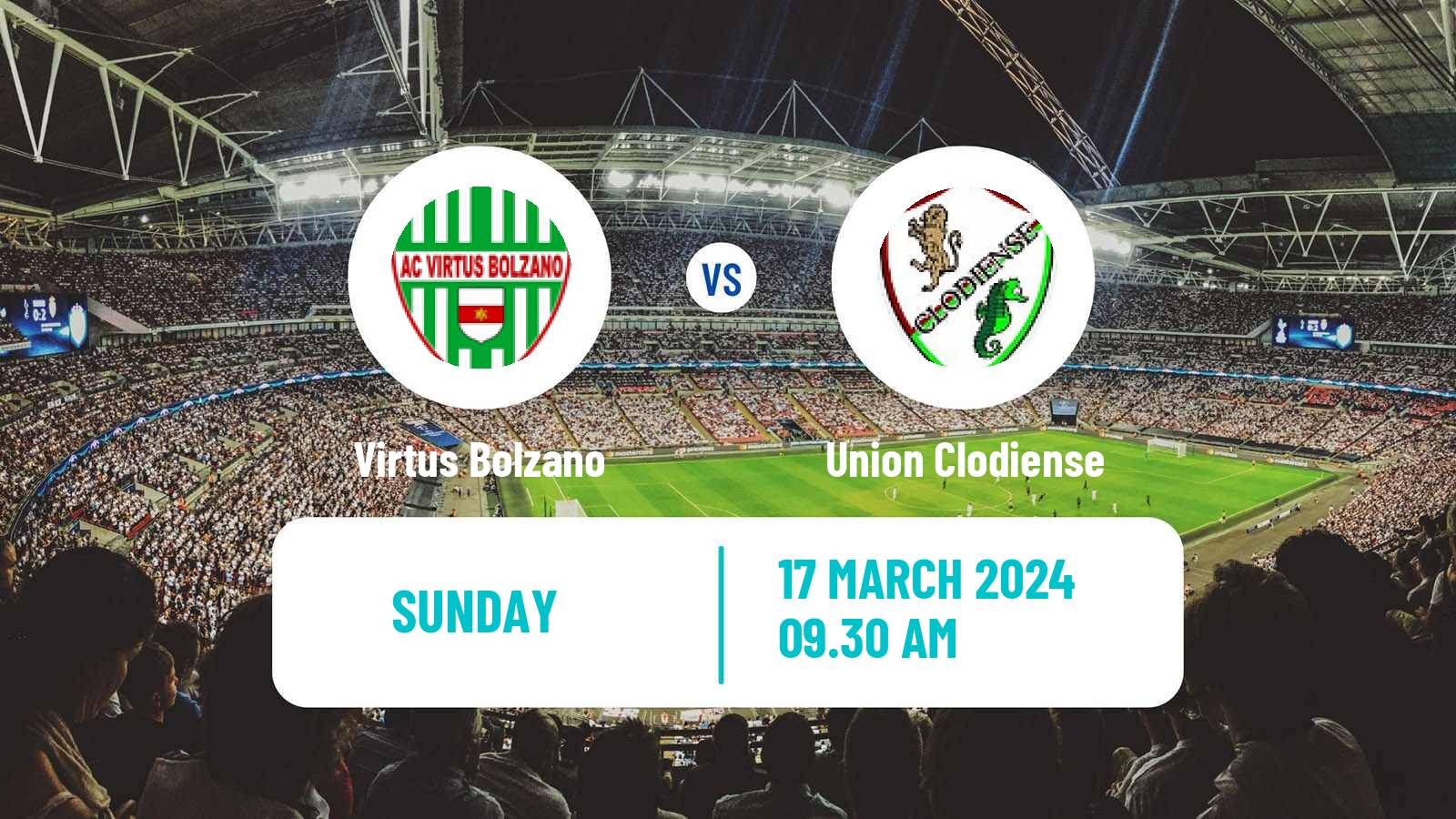 Soccer Italian Serie D - Group C Virtus Bolzano - Union Clodiense