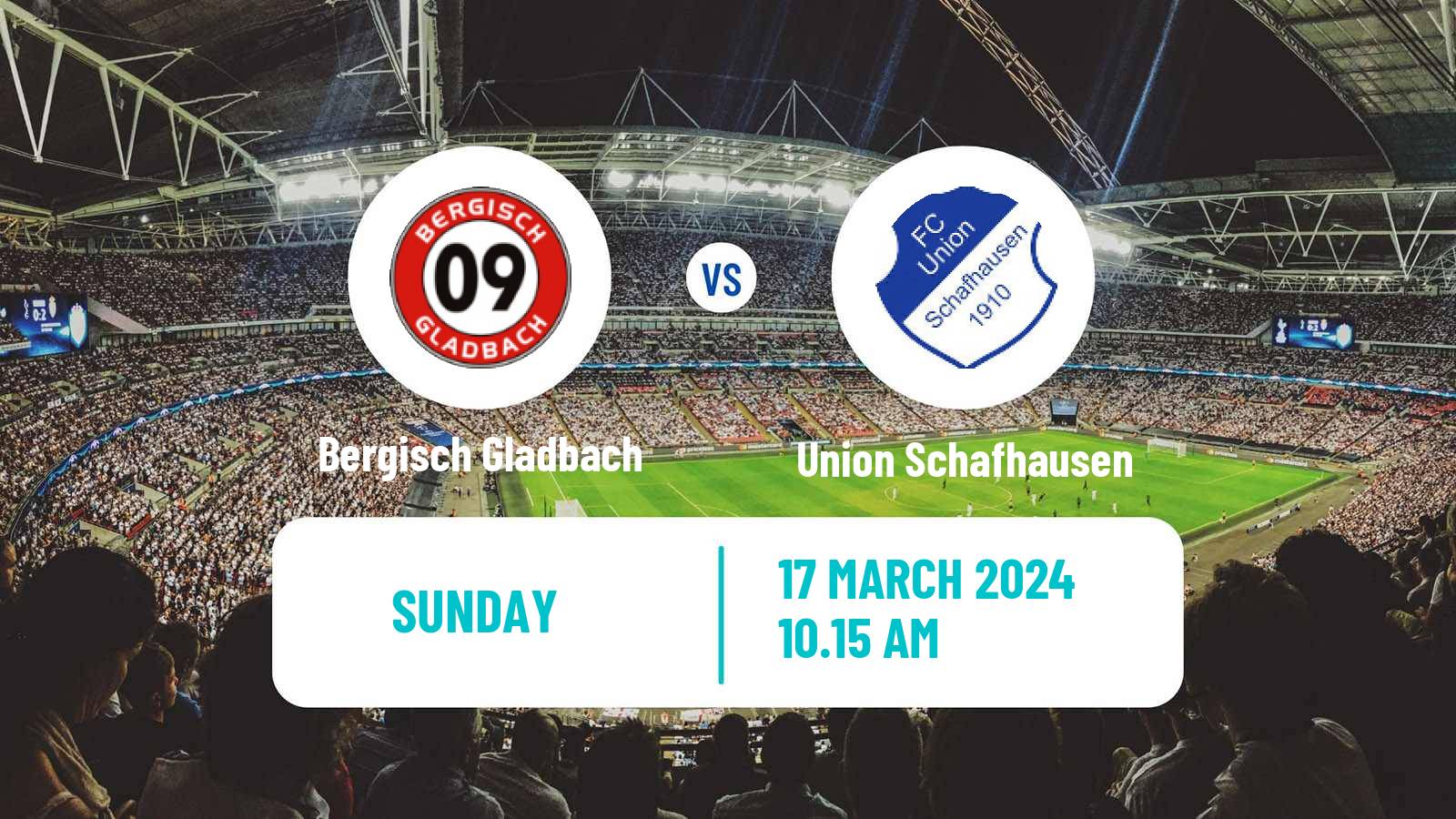 Soccer German Oberliga Mittelrhein Bergisch Gladbach - Union Schafhausen