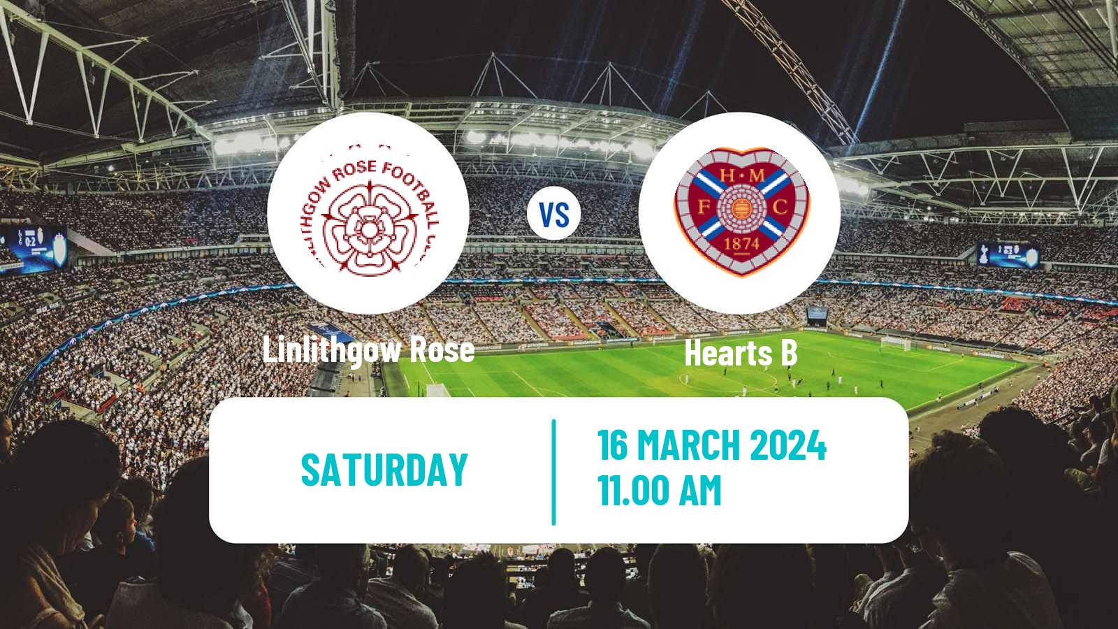 Soccer Scottish Lowland League Linlithgow Rose - Hearts B