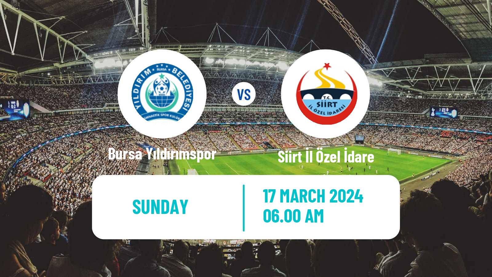 Soccer Turkish 3 Lig Group 4 Bursa Yıldırımspor - Siirt İl Özel İdare
