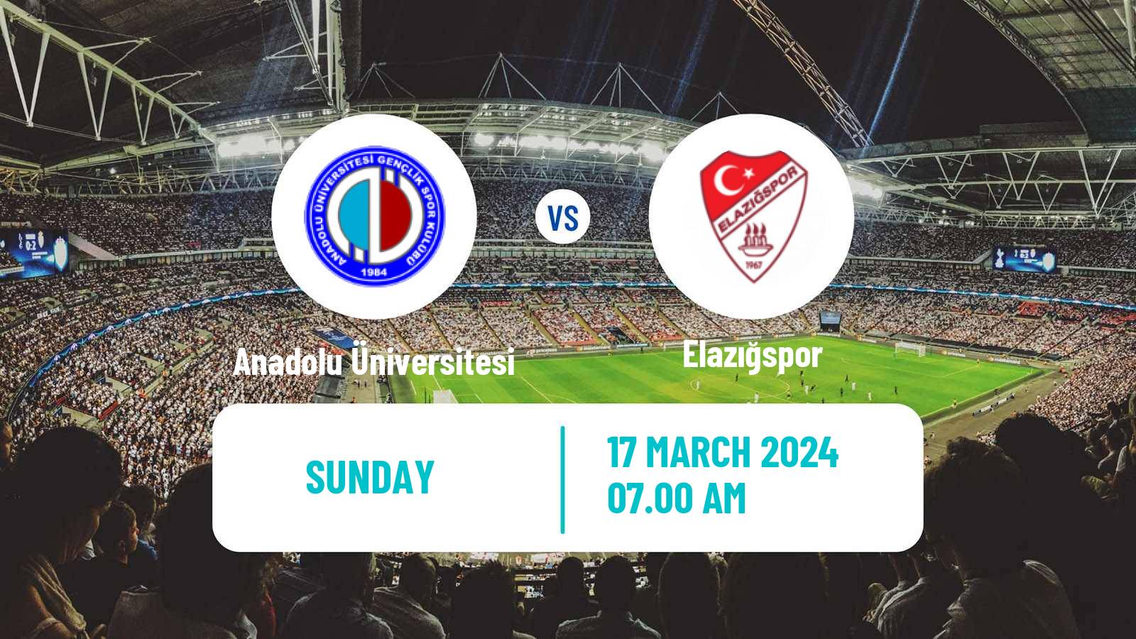 Soccer Turkish 3 Lig Group 2 Anadolu Üniversitesi - Elazığspor