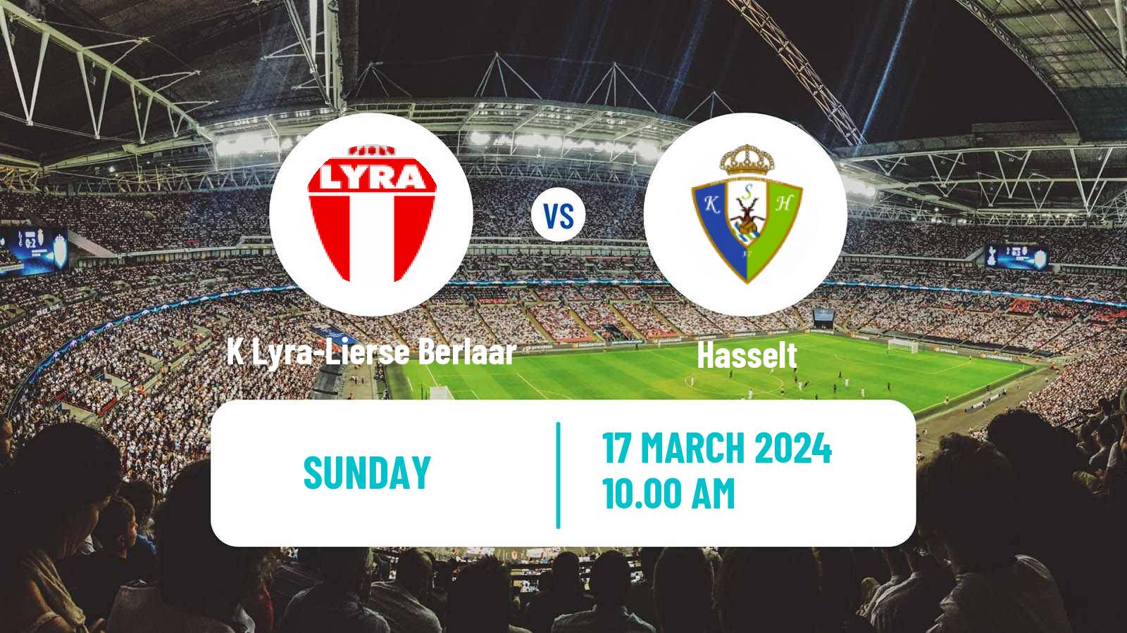 Soccer Belgian Second Amateur Division Group B K Lyra-Lierse Berlaar - Hasselt