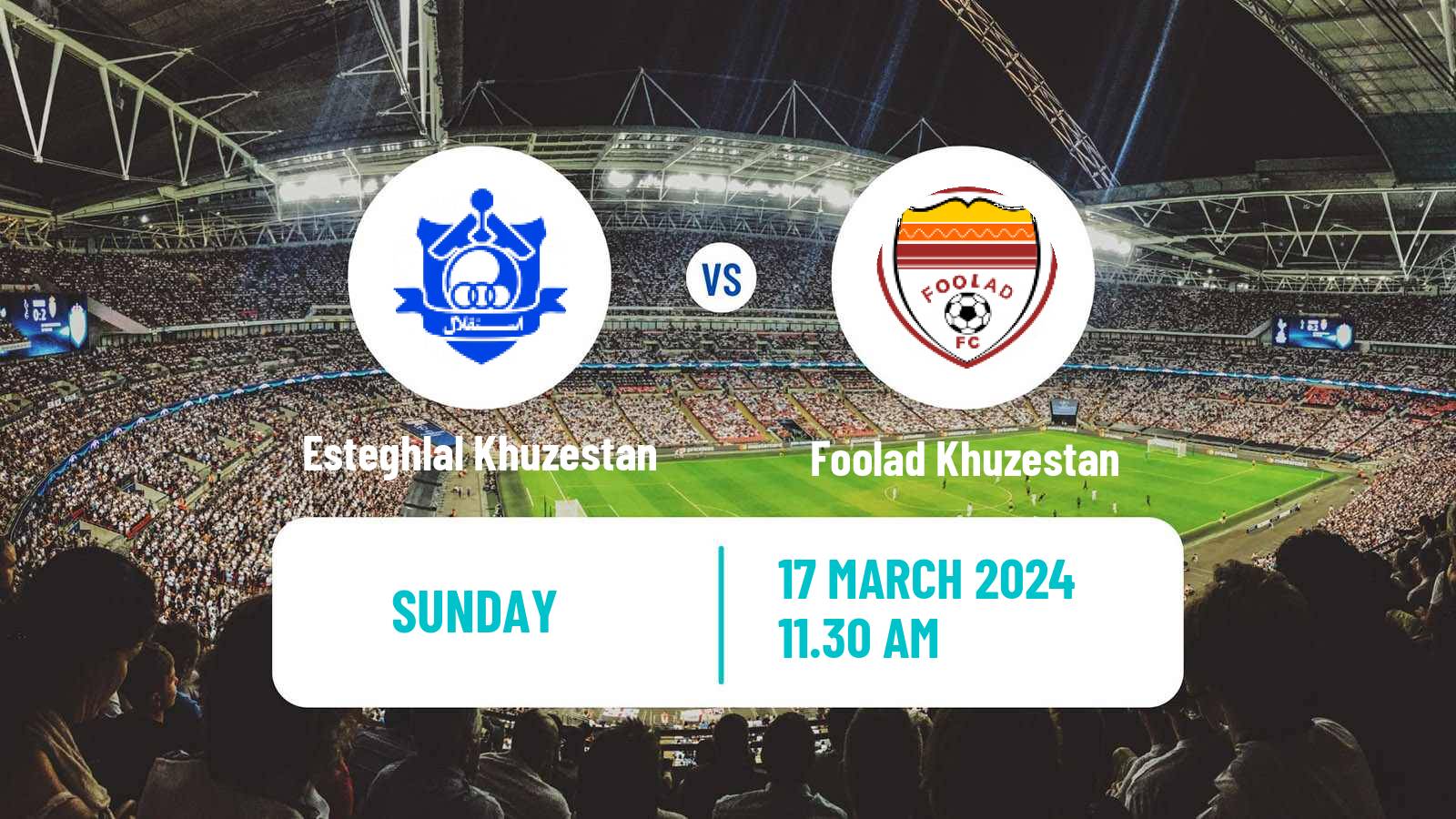 Soccer Iran Pro League Esteghlal Khuzestan - Foolad Khuzestan