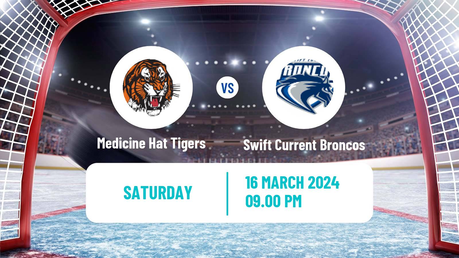 Hockey WHL Medicine Hat Tigers - Swift Current Broncos