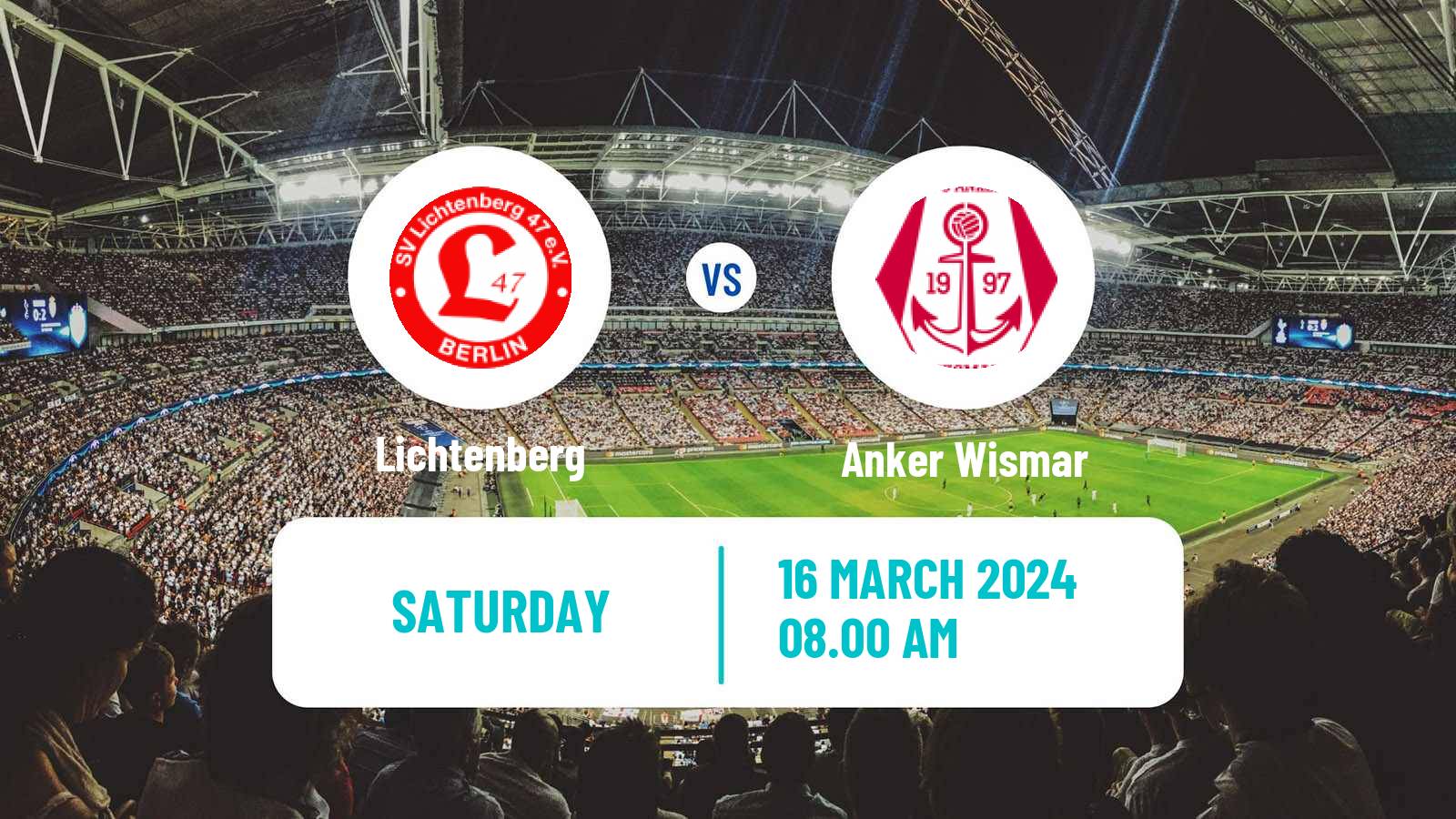 Soccer German Oberliga NOFV-Nord Lichtenberg - Anker Wismar