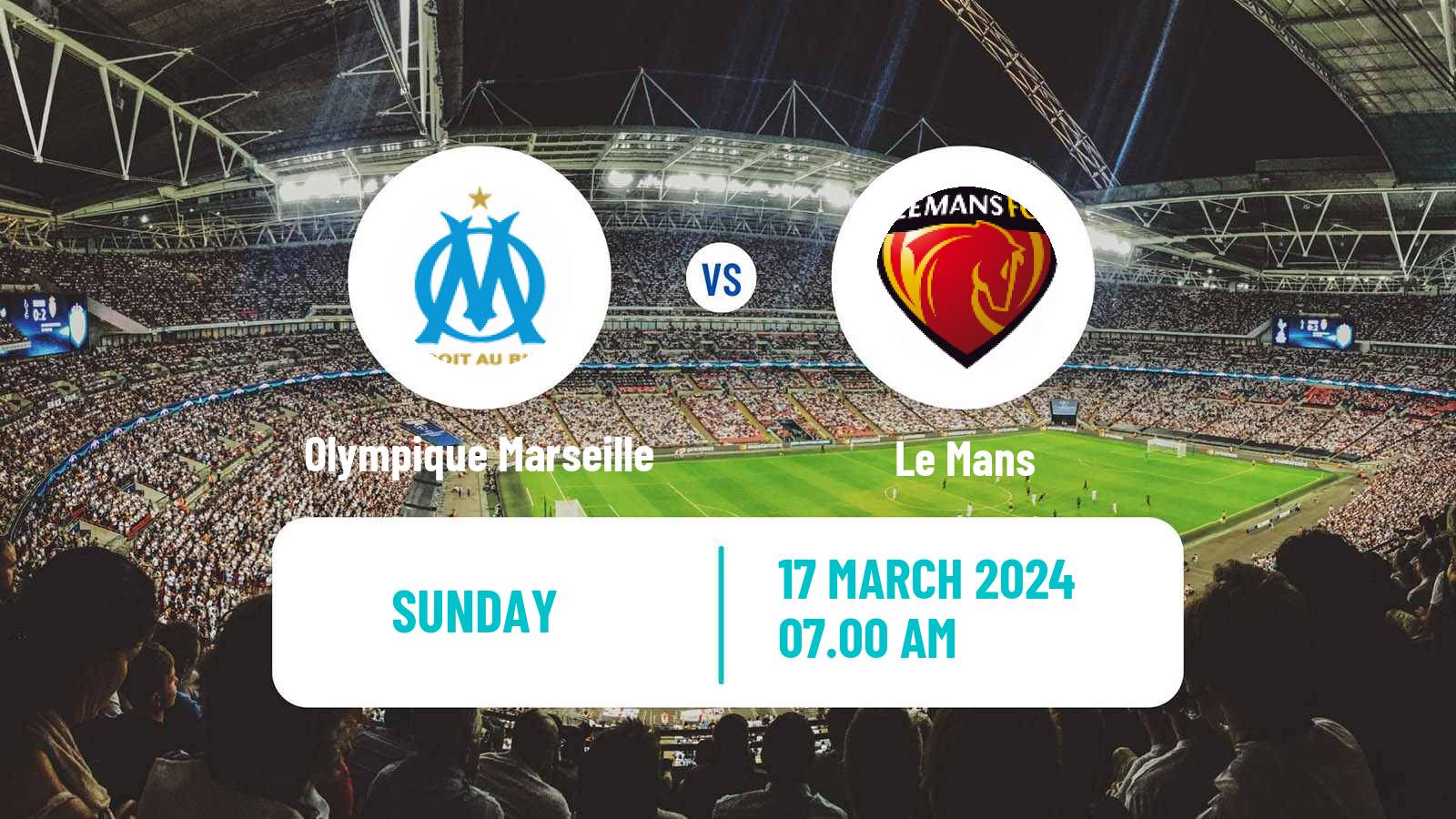 Soccer French Division 2 Women Olympique Marseille - Le Mans