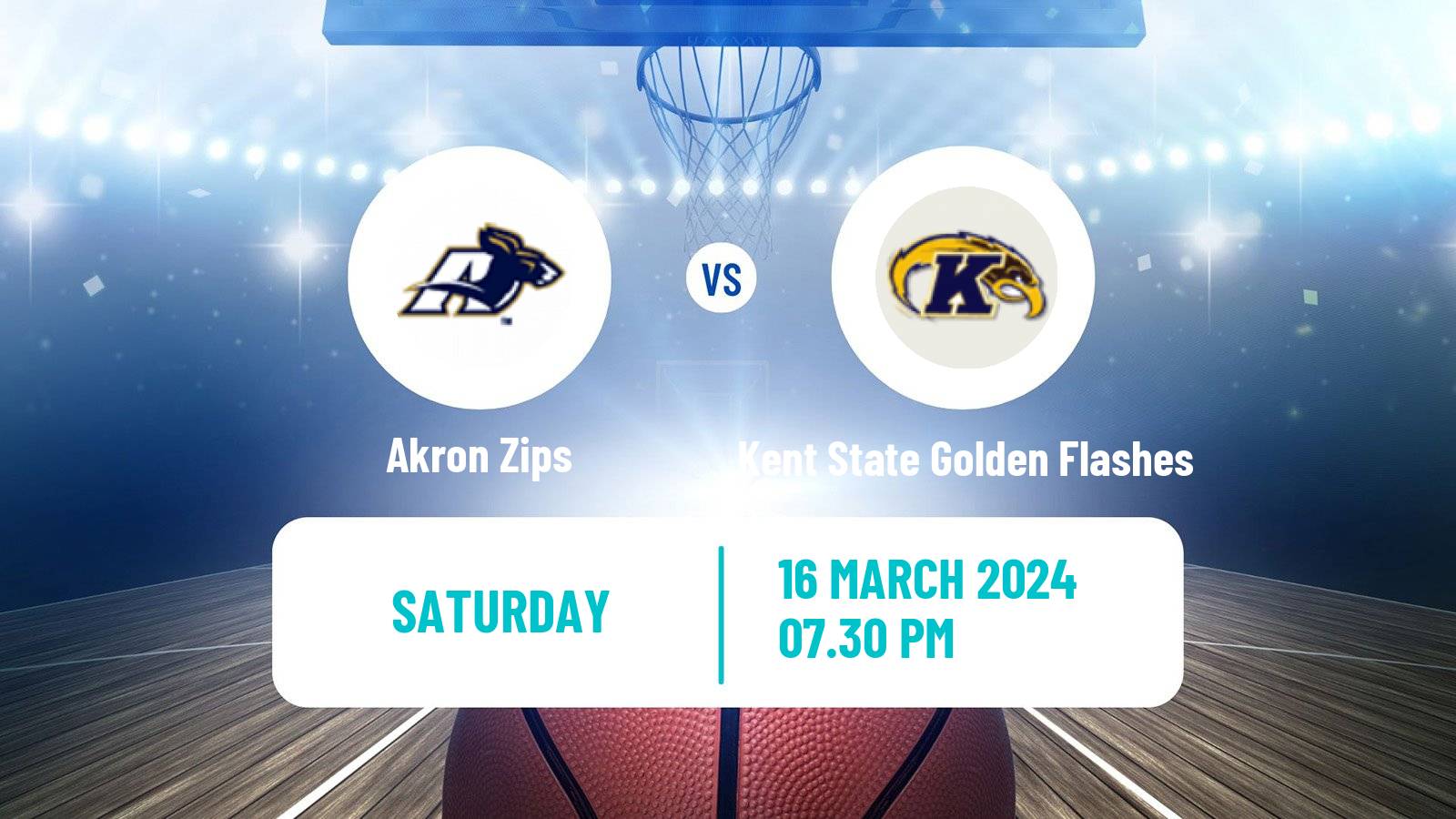 Basketball NCAA College Basketball Akron Zips - Kent State Golden Flashes