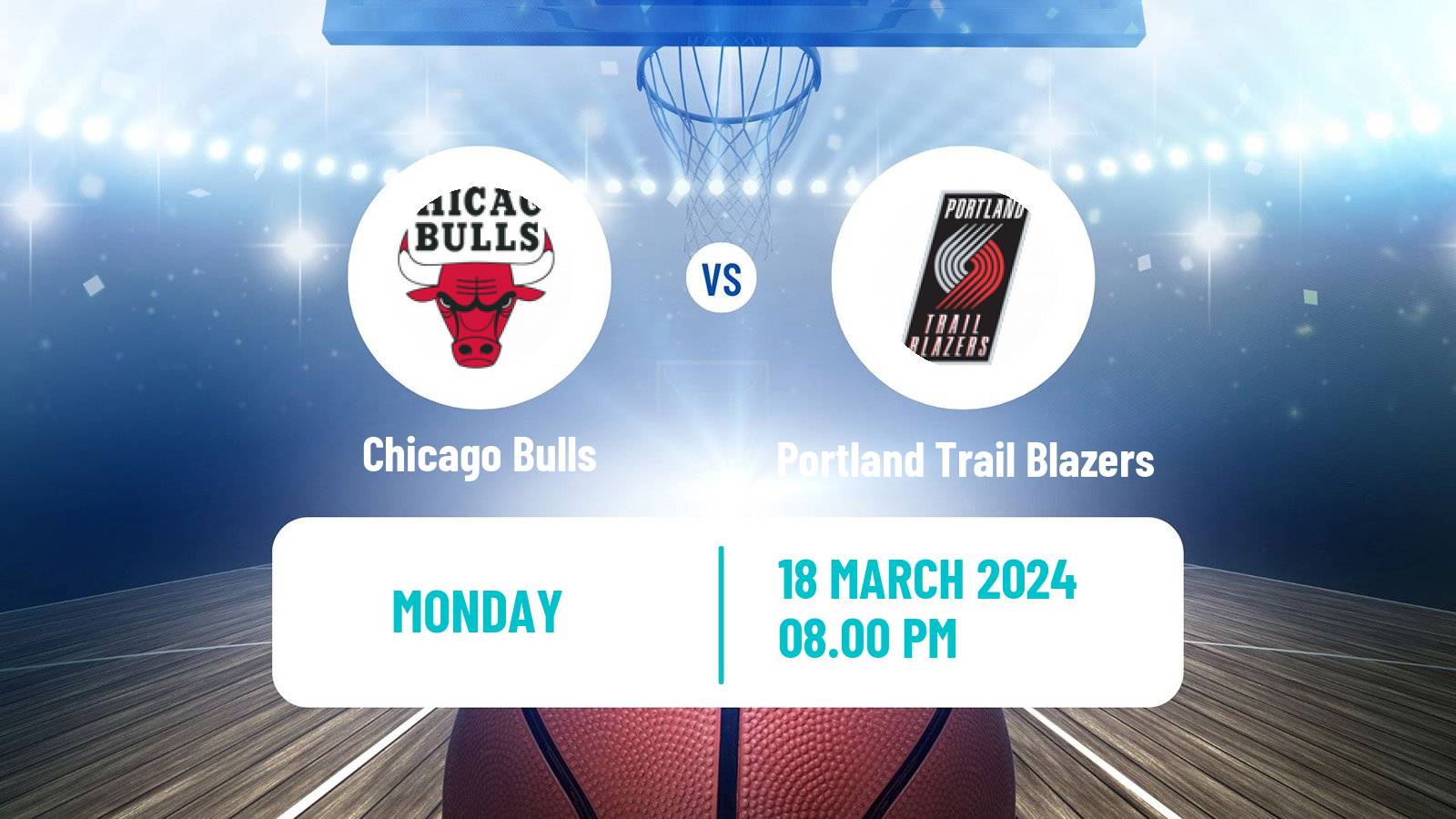 Basketball NBA Chicago Bulls - Portland Trail Blazers