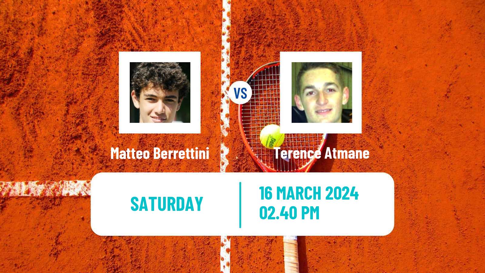 Tennis Phoenix Challenger Men Matteo Berrettini - Terence Atmane